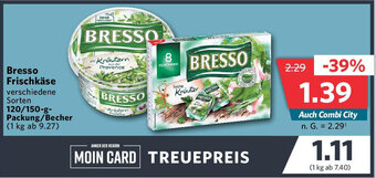 Combi Bresso Frischkäse 120/150-g-Packung/Becher Angebot