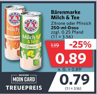 Combi Bärenmarke Milch & Tee 250-ml-Dose Angebot