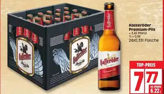 Edeka Hasseröder Premium Pils 24x0,33L Angebot
