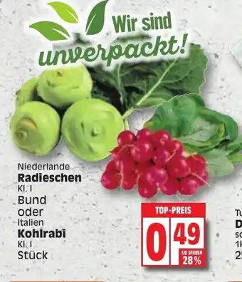 Edeka Niederlande Radieschen oder Italien Kohlrabi Angebot