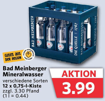 Combi Bad Meinberger Mineralwasser 12x0,75 L Kiste Angebot