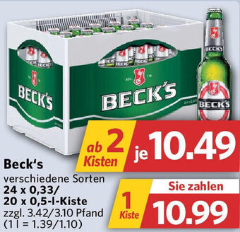 Combi Beck's 24x0,33/20x0,5 L Kiste Angebot