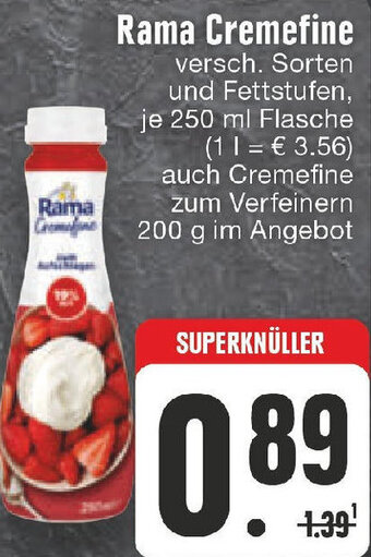 Edeka Rama Cremefine 250 ml Flasche Angebot