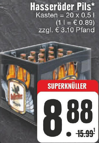 Edeka Hasseröder Pils 20x0,5 L Angebot