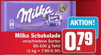 Hit Milka Schokolade 85-100 g Tafel Angebot