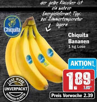 Hit Chiquita Bananen 1 kg Angebot