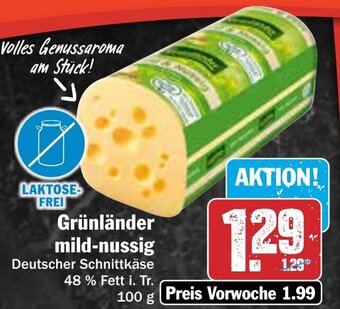 Hit Grünländer mild-nussig 100 g Angebot