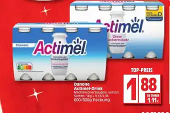 Edeka Danone Actimel Drink 600/800g Angebot