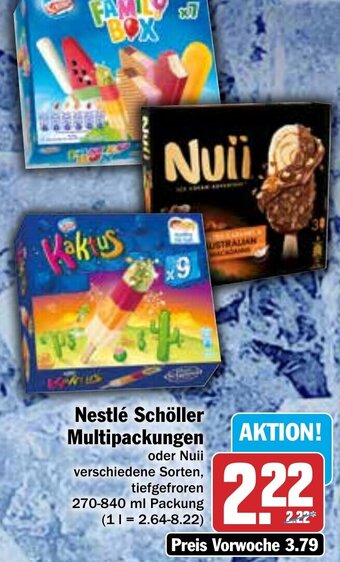 Hit Nestlé Schöller Multipackungen oder Nuii 270-840 ml Packung Angebot