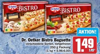 Hit Dr. Oetker Bistro Baguette 250 g Packung Angebot