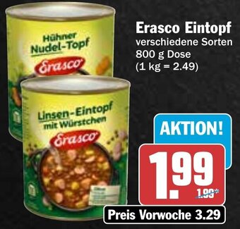 Hit Erasco Eintopf 800 g Dose Angebot