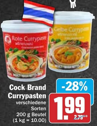 Hit Cock Brand Currypasten 200 g Beutel Angebot