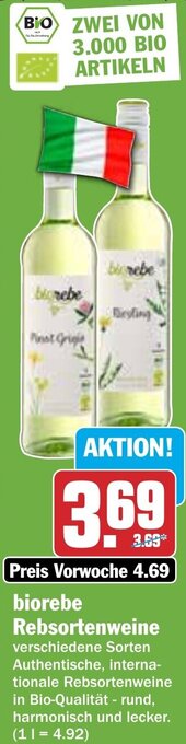 Hit biorebe Rebsortenweine Angebot