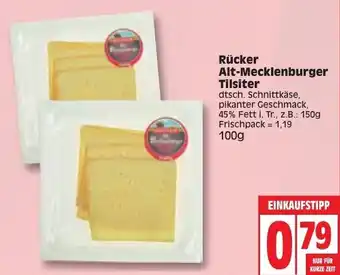 Edeka Rücker Alt Mecklenburger Tilsiter 100g Angebot