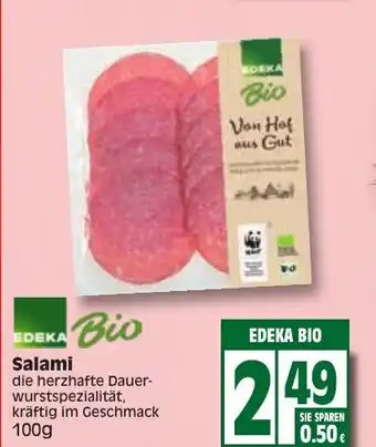 Edeka Edeka Bio Salami 100g Angebot