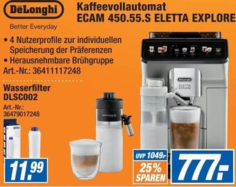 Expert DeLonghi Kaffeevollautomat ECAM 450.55.S ELETTA EXPLORE Angebot