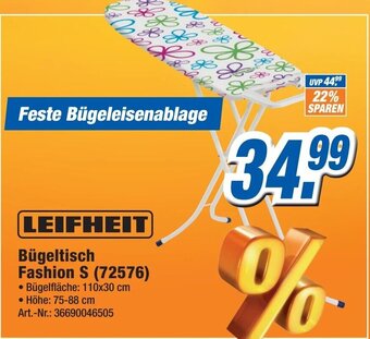 Expert LEIFHEIT Bügeltisch Fashion S (72576) Angebot