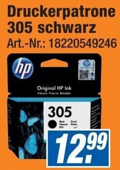 Expert hp Druckerpatrone 305 schwarz Angebot