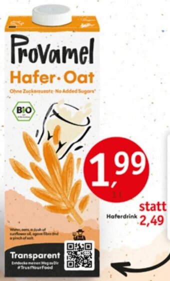 Erdkorn Biomarkt Provamel Haferdrink 1 L Angebot