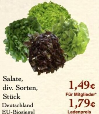 LPG Biomarkt Salate Angebot