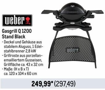 METRO weber Gasgrill Q 1200 Stand Black Angebot