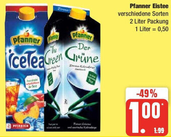 Edeka Pfanner Eistee 2 Liter Packung Angebot