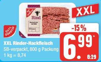 Edeka Gut & Günstig XXL Rinder-Hackfleisch 800 g Packung Angebot