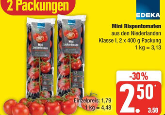 Edeka EDEKA Mini Rispentomaten 2 x 400 g Packung Angebot