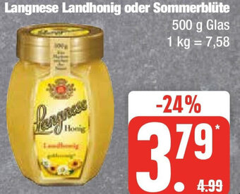 Edeka Langnese Landhonig oder Sommerblüte 500 g Glas Angebot