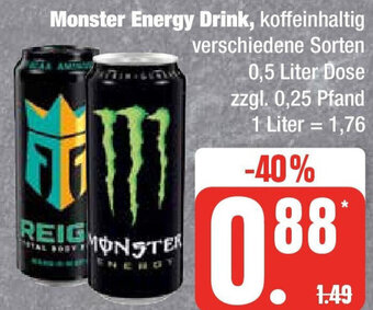 Edeka Monster Energy Drink 0,5 Liter Dose Angebot