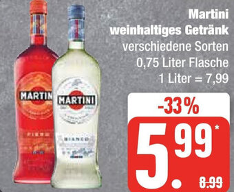 Edeka Martini weinhaltiges Getränk 0.75 Liter Flasche Angebot