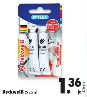 Mäc Geiz STYLEX® Deckweiß 2x 7,5 ml Angebot