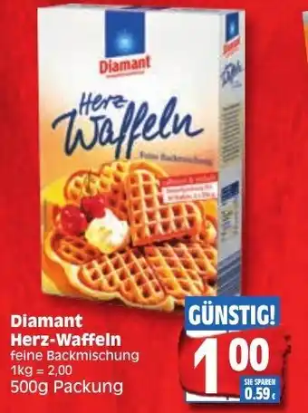 Edeka Diamant Herz Waffeln 500g Angebot