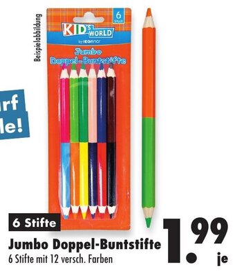 Mäc Geiz KID'S WORLD Jumbo Doppel-Buntstifte 6 Stifte Angebot