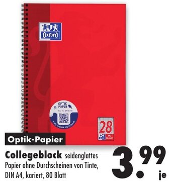 Mäc Geiz Oxford Collegeblock Angebot