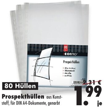 Mäc Geiz Connor Prospekthüllen 80 Hüllen Angebot