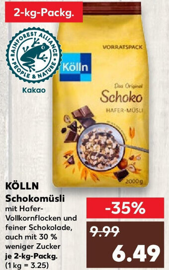 Kaufland KÖLLN Schokomüsli 2 kg Packg. Angebot