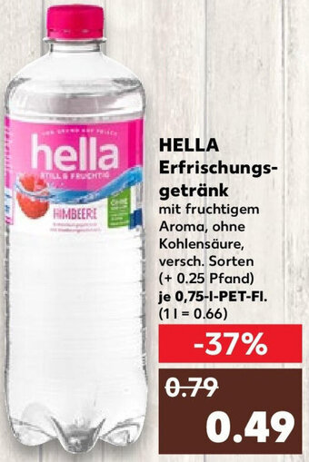 Kaufland HELLA Erfrischungsgetränk 0,75 l-PET-Fl. Angebot