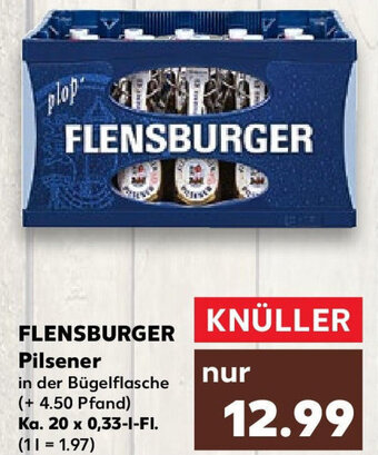 Kaufland FLENSBURGER Pilsener Ka. 20x0,33 L-Fl. Angebot