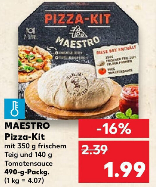 MAESTRO PizzaKit 490 g Packg. Angebot bei Kaufland