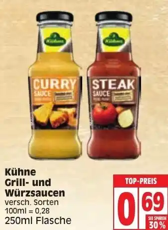 Edeka Kühne Grill und Würzsaucen 250ml Angebot