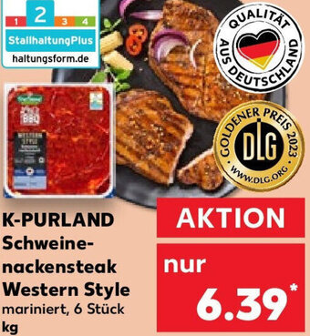 Kaufland K-PURLAND Schweinenackensteak Western Style Angebot