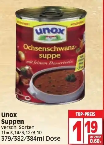 Edeka Unox Suppen 379-384ml Angebot