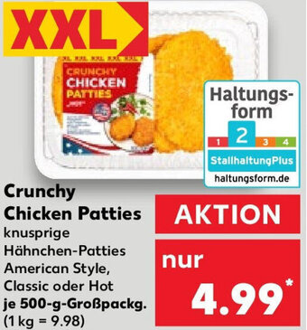 Kaufland Crunchy Chicken Patties 500-g-Großpackg. Angebot