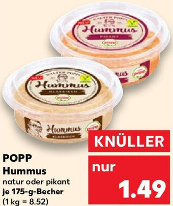 Kaufland POPP Hummus 175 g Becher Angebot