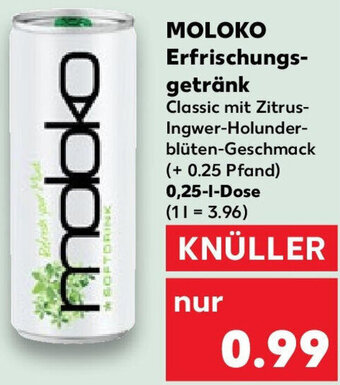 Kaufland MOLOKO Erfrischungsgetränk 0,25 L Dose Angebot