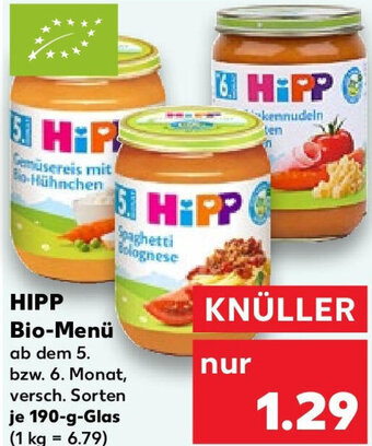 Kaufland HIPP Bio-Menü 190 g Glas Angebot