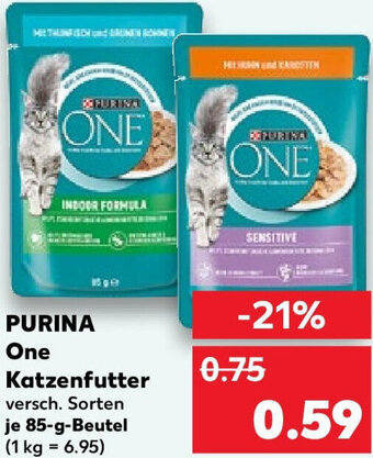 Kaufland PURINA One Katzenfutter 85-g-Beutel Angebot