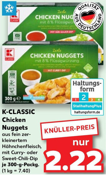 Kaufland K-CLASSIC Chicken Nuggets 300 g Packg. Angebot