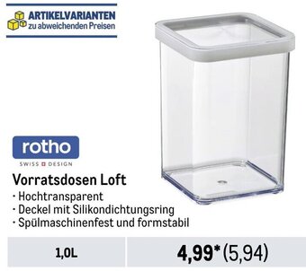 METRO rotho Vorratsdosen Loft 1,0 L Angebot